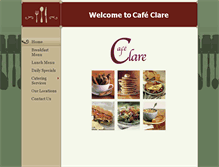 Tablet Screenshot of cafeclare.com